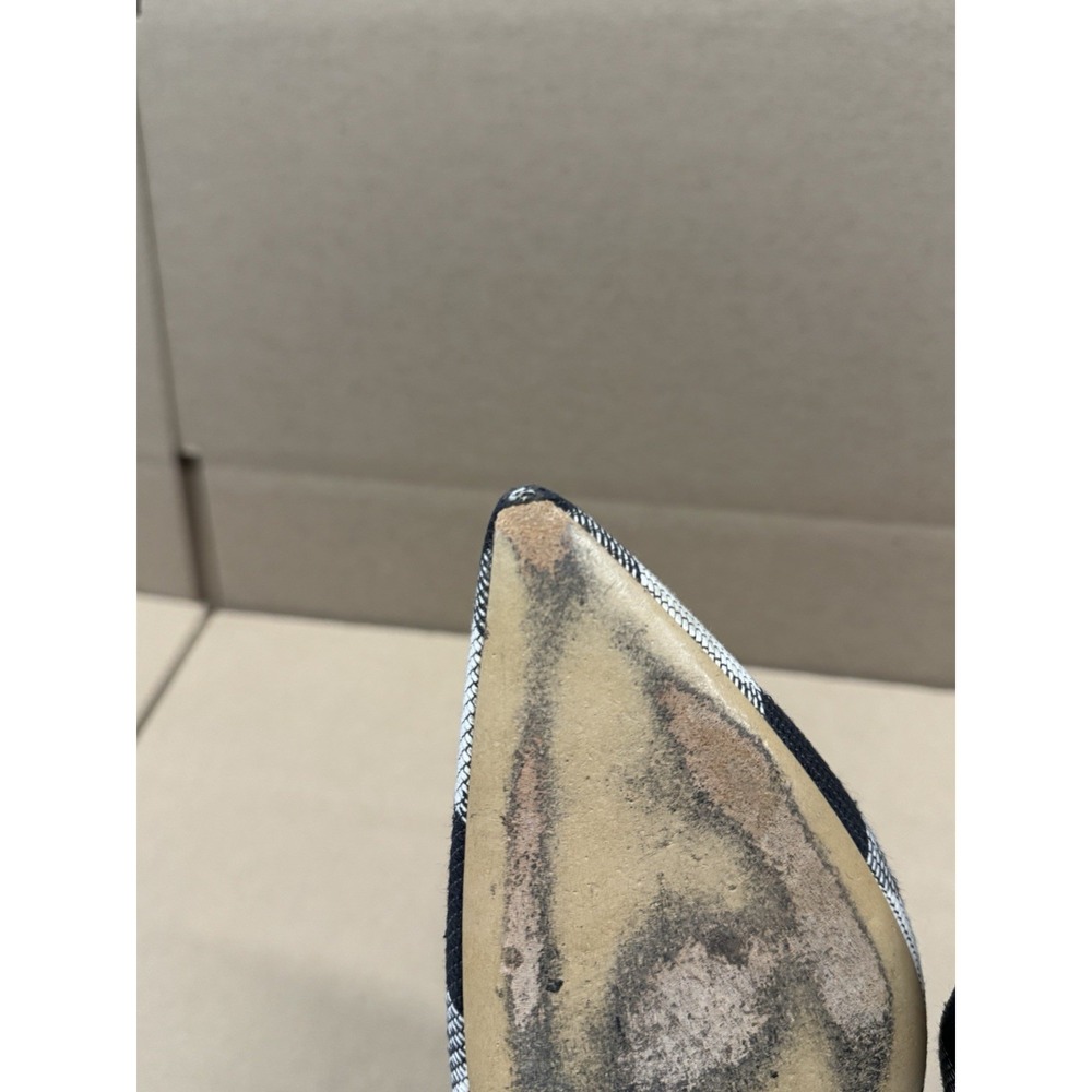 Mansur Gavriel Slingback Heels Black & White size 39 - Picture 10 of 11